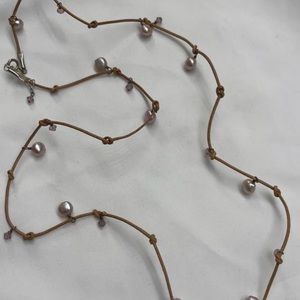 Blush Pearl & Crystal Necklace